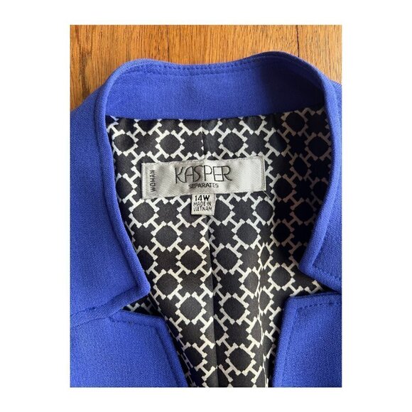 Kasper 3 Button Blazer with Notched Collar, 14W - Picture 5 of 6